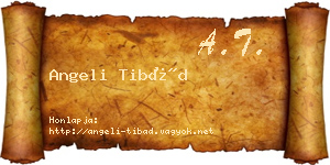 Angeli Tibád névjegykártya